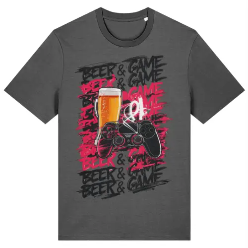 Beer & Game Gamer T-Shirt | Funny Gaming and Beer Graphic Tee