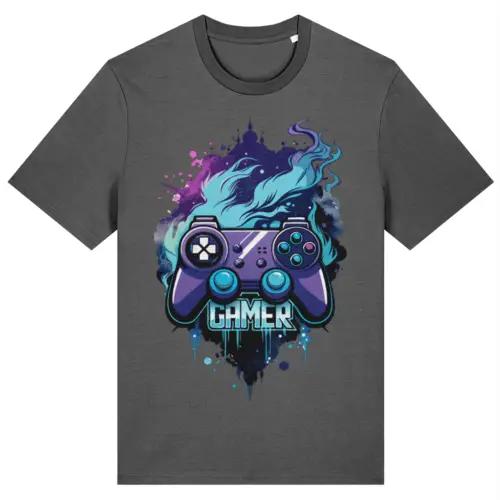 Gamer Controller Graphic T-Shirt | Retro Gaming Organic Cotton Tee