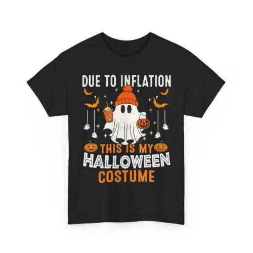 Halloween T-Shirt — "Due to Inflation This Is My Halloween Costume" Ghost Tee